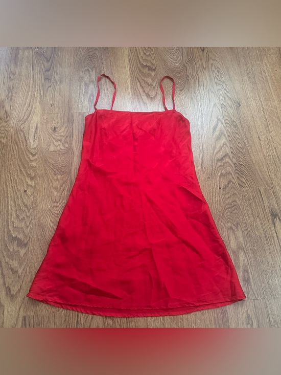 Reformation Dresses & Skirts - Reformation Red Silk mini Slip Dress size 2 sleeves unlined basic layering
